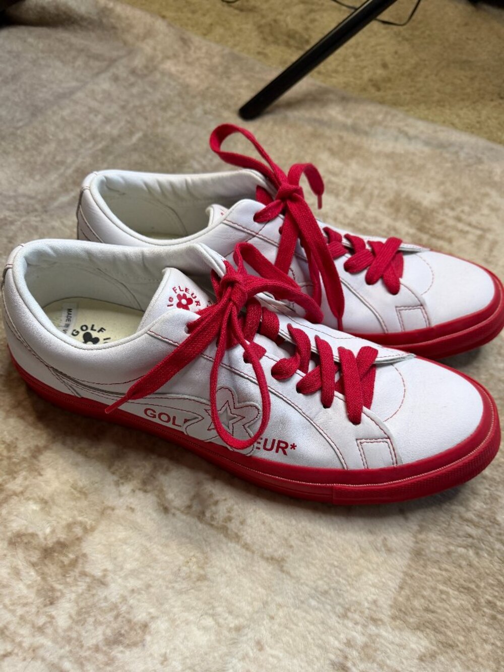 Golf Le Fleur x Converse One Star Leather Sneakers US 12
